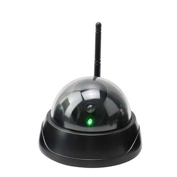 Dummy Security Camera, Weatherproof for Indoor Outdoor Use, Fake Surveillance Dome with Flashing Led Light, Easy To Install, Abs Construction for Home Security Deterrent