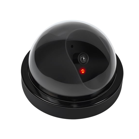 Dummy Security Camera with Flashing Red LED, Fake Dome Camera, Home Burglar Deterrent