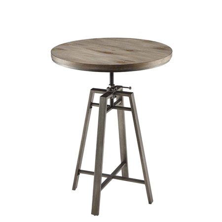 Dumont Industrial Adjustable Height Round Bar Table