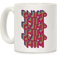thumbnail image 1 of Dump Him Retro Rainbow White 11 Ounce Ceramic Coffee Mug, 1 of 1