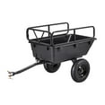 thumbnail image 1 of Dump Trailer 500lbs 10 Cu Ft ATV Utility Cart - Tow Behind Garden Trailer for Tractor, UTV, Lawn Mower - Heavy Duty Plastic Hopper, 1 of 5