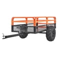 thumbnail image 1 of 1500 Lbs 15 Cu Ft Heavy Duty Steel ATV Dump Trailer, Tow Behind Garden Cart with Removable Sides for Tractors & UTVs, 1 of 5