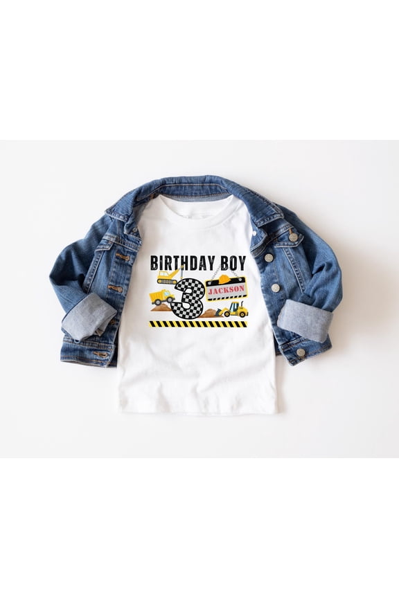 Dump Truck Birthday Boy Shirt Construction Crew Birthday Family Shirts Excavator Birthday Toddler Construction Party Three And Diggin' It