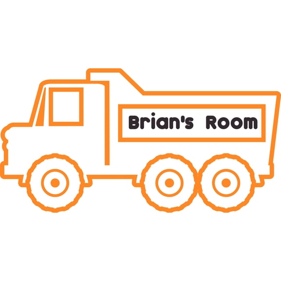 Dump Truck Garbage Trucks Customized Wall Decal - Custom Vinyl Wall Art - Personalized Name - Baby Girls Boys Kids Nursery Bedroom Wall Decal Room Decor Wall Stickers Decoration Size (15x30 inch)