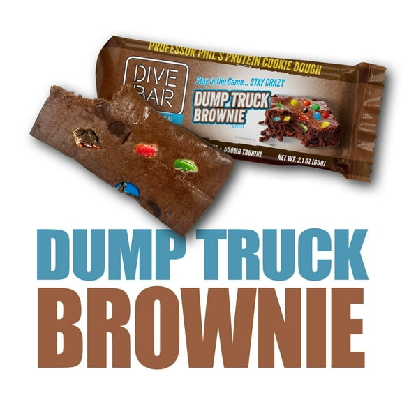 DumpTruck Brownie Caffeinated Protein Bars - Dive Bar Nutrition - 6 Pack