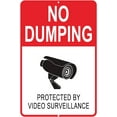 thumbnail image 1 of No Dumping Signs 12 x 8 Inches Aluminum No Garbage Sign This Property is Protected by Video Surveillance Sign No Dumping Signs Violatores will be Prosecuted (A), 1 of 5