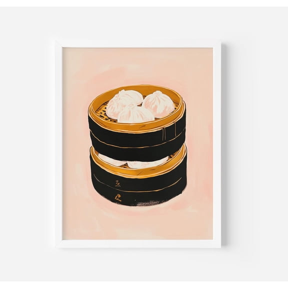 Dumpling Art Foodie Asian Decor Pastel, Unframed Paper Print