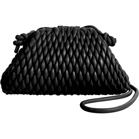 Dumpling Bag for Women Quilted Clutch Handbag Cloud Purse Fashion Ruched Bag Handmade Leather Hobo Bag