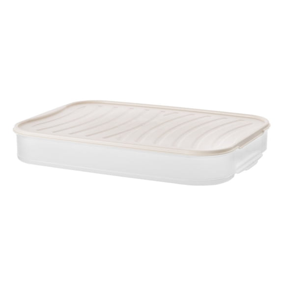 Dumpling Box Containers for Fridge Large Plastic Container Flat Storage Bins Stackable Food Storage Containers Refrigerator Box Dumpling Case Kitchen Supply Dumpling Tray