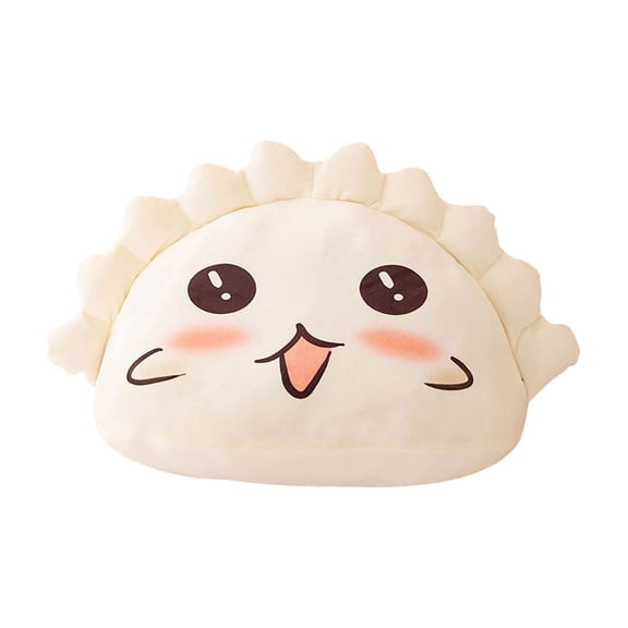 Dumpling Bun Plush Pillow - Round Eye Dumpling Food Shaped Cushion, Soft Decorative for Sofa Living Room Home Decor D