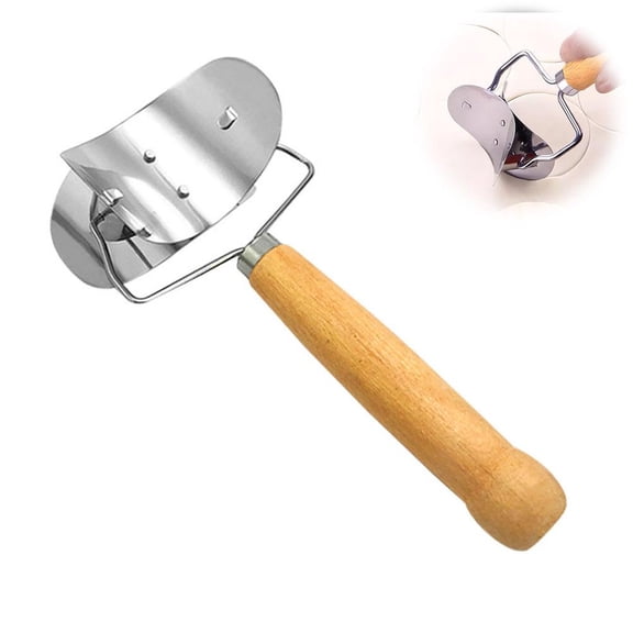 Dumpling Cutter Maker Stainless Steel Wrapper Press Mold Rolling Pastry Wonton Tool, Dumpling Wrapper Maker Press Circle Roller Mold for DIY Kitchen Non-Stick Dough Cutter for Wonton, Pie, Ravioli