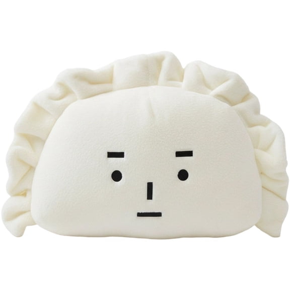Dumpling Expression Pillow Plush Nap Cushion Lovely Throw Pillow for Home Living Room Bedroom Couch and Sofa Decoration