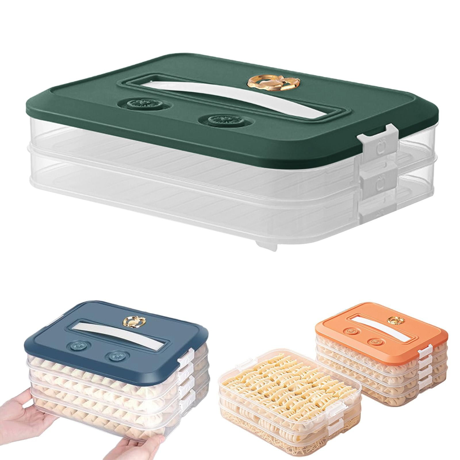 Dumpling Freezer Case Refrigerator Food Storage Container Box: 2- Layer ...