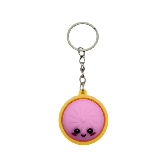 Dumpling Keychain – Adorable Cartoon Pendant For Keys & Kids & Soft &