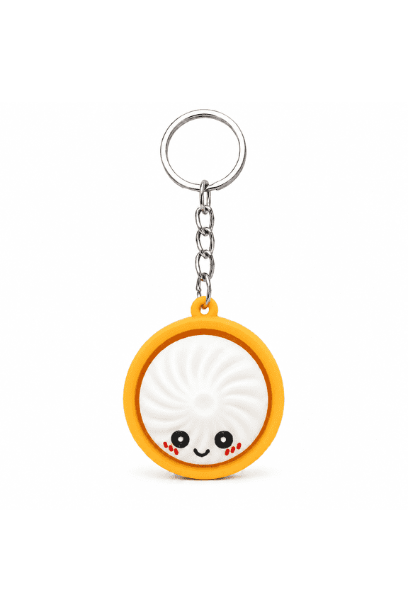 Dumpling Keychain, Adorable Mini Food Design, Compact Bag Charm for Backpacks, Keys