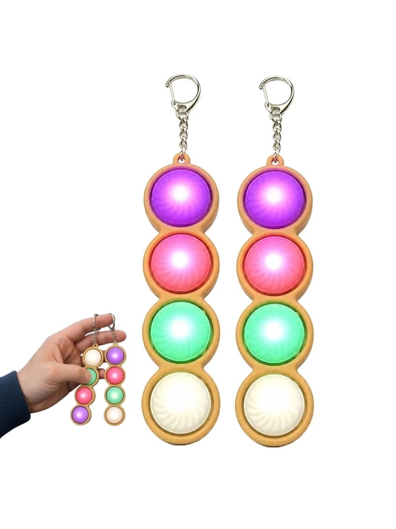 Dumpling Keychain Fidget Click Toy, Crisp Click Sound & Light