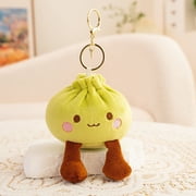 Dumpling Keychain,Key Chains,Cute Dumpling Plush Keychain Cartoon Round Bun Backpack Pendant Bag DecorationB