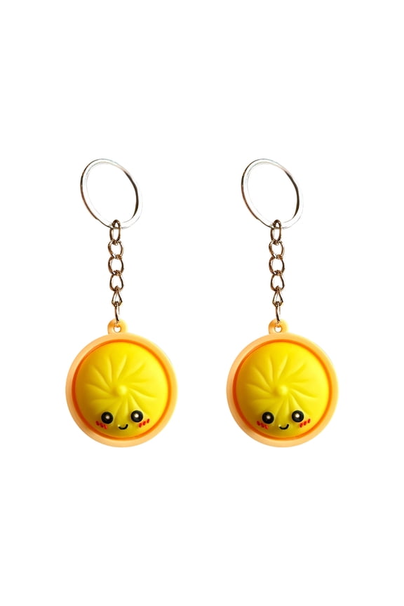 Dumpling Keychain, Mini Dumpling Squishy, Mini Squishy Dumplings Keychain, Dumpling Mini Keyring Cute Bao Bun for Backpack Purse Gift