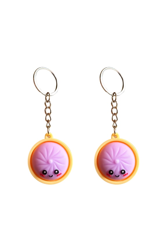 Dumpling Keychain, Mini Dumpling Squishy, Mini Squishy Dumplings Keychain, Dumpling Mini Keyring Cute Bao Bun for Backpack Purse Gift