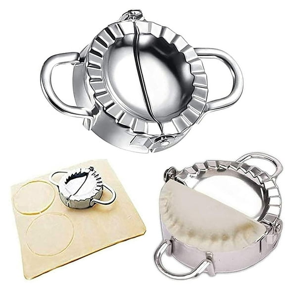 Dumpling Maker, Dumpling Press, Empanada Press, 304 Stainless Steel Dumpling Mold, Pot Stickers Pie Ravioli Dumpling Wrappers Molds, Chinese Dumpling Skin Cutter and Press Mold