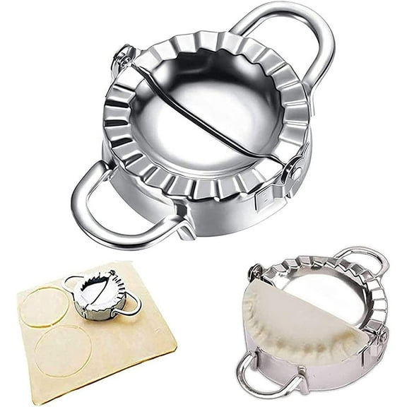 Dumpling Maker, Dumpling Press, Empanada Press, 304 Stainless Steel Dumpling Mold, Pot Stickers Pie Ravioli Dumpling Wrappers Molds, Chinese Dumpling Skin Cutter and Press Mold