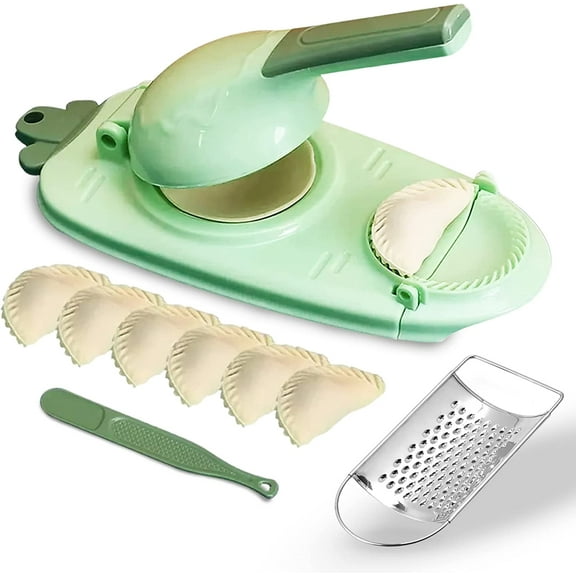 Dumpling Maker and Mini Portable Cheese Grater - Portable Press Molds 2 In 1 - Home Manual Dumpling Maker and Steel cheese grater - Kitchen Pressing Portable Pasta Maker - Bpa Free
