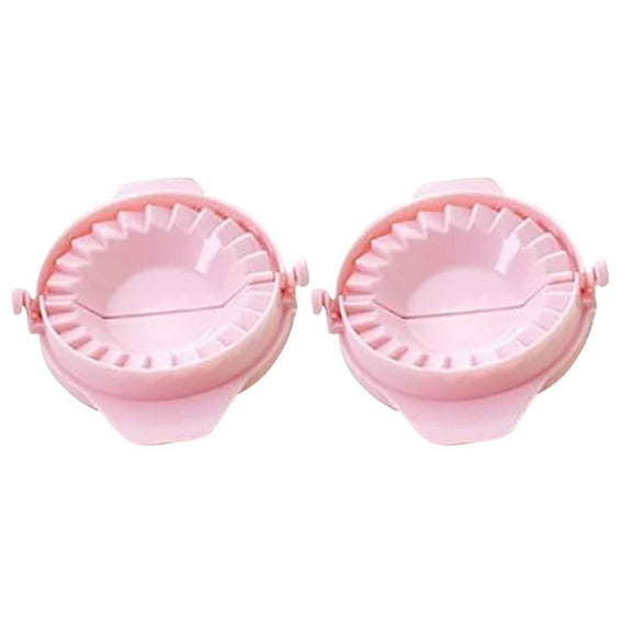 Dumpling Maker Mold Set | 2-Piece Dumpling Press for Pot Stickers & Pastries | Easy-to-Use Kitchen Gadget for Making Homemade Dumplings | White Plastic Dumpling Shaper Tool