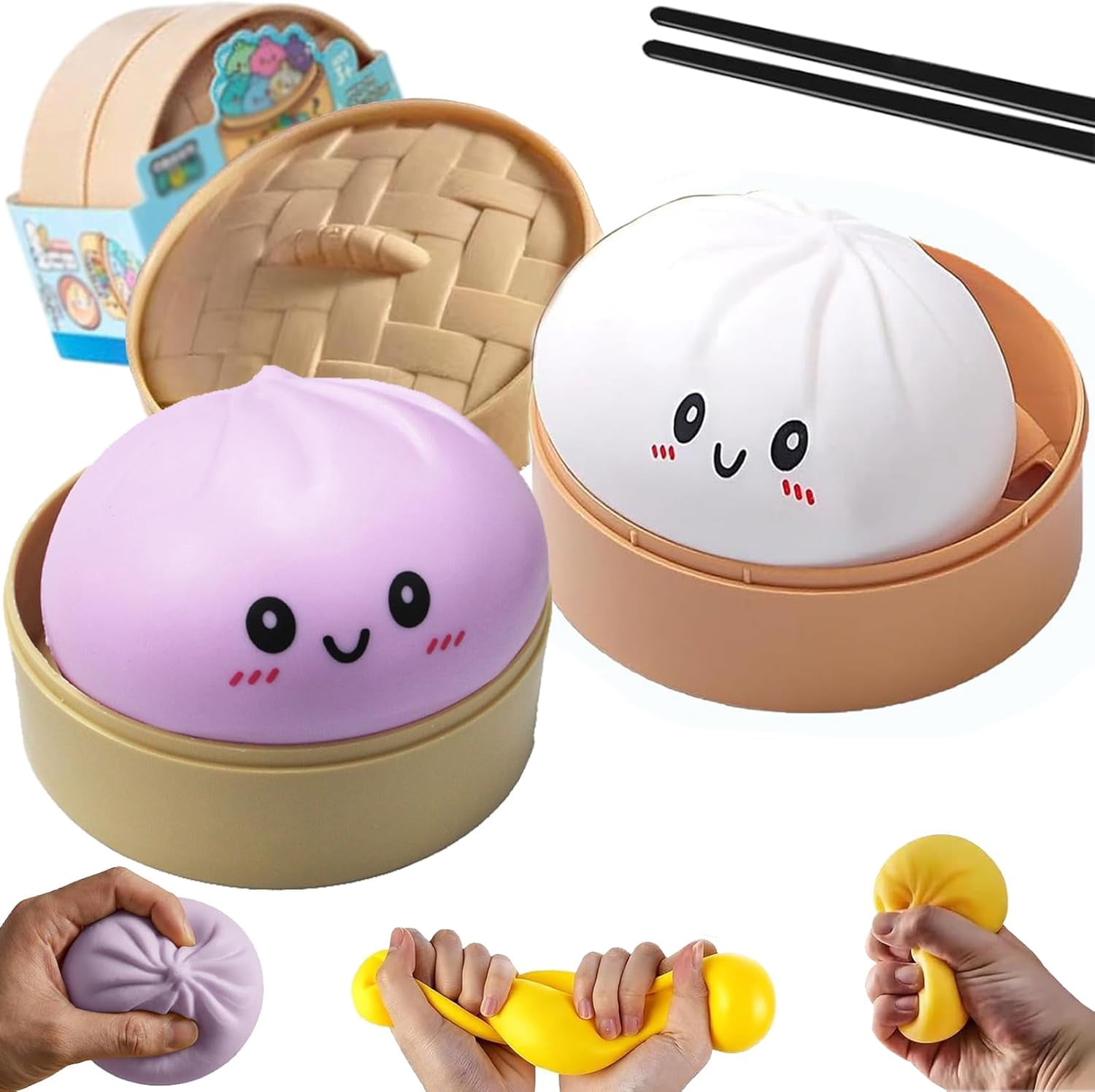 Dumpling Mystery Squishy, Jumbo Giant Glitter Dumpling Squishy, Soft ...