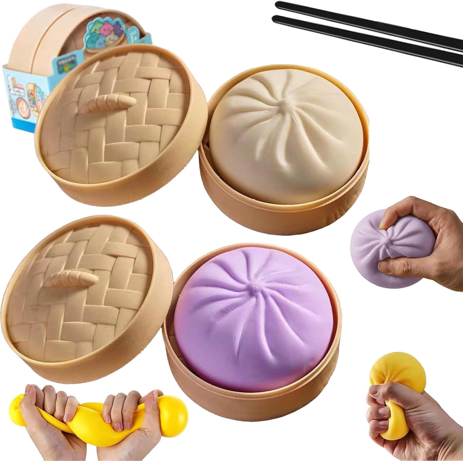 Dumpling Mystery Squishy, Jumbo Giant Glitter Dumpling Squishy, Soft ...