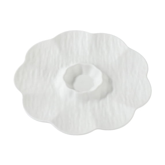 Dumpling Plate with Dipping Sauce Compartment, Plastic Multi Function Snack Sushi and Fried Shrimp Serving Platter, Ideal for Family Meals and Commercial Dining Presentations