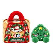 Dumpling Plush with Bamboo Steamer Carry Basket, Soft Stuffed Character with Fluffy Texture, Embroidered Smiling Face and Rounded Feet, Mystery Plush Dumplings for Relaxation, Desk Display and Gifts