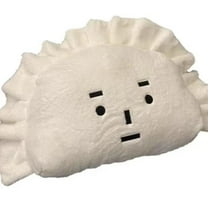 Dumpling Plush Pillow Cute Stuffed Animal Food-Shaped Plush Toy White 19 Inch Huggable Christmas Gifts Home Decor for Living Room Sofa