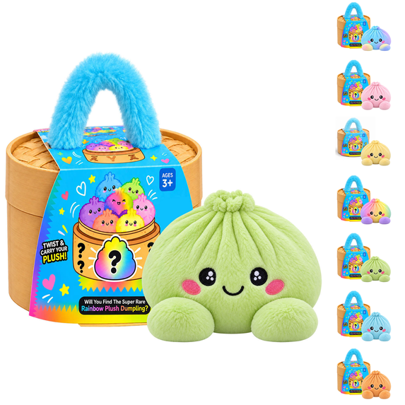 Dumpling Plush Toy - Soft Squeezable Stuffed Bao Toy with Embroidered Face, Dumpling Stuffed Animals Stuffed Toys Cute Food Plushie for Office Desk Decor Stress Relief Gift