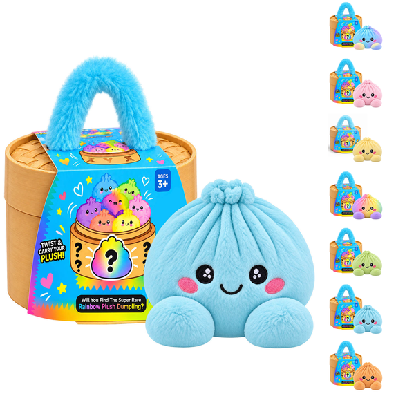 Dumpling Plush Toy - Soft Squeezable Stuffed Bao Toy with Embroidered Face, Dumpling Stuffed Animals Stuffed Toys Cute Food Plushie for Office Desk Decor Stress Relief Gift