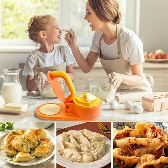 Dumpling Press Mold, Dumpling Maker, Dumpling Rolling Tool, Easy to Use, Dishwasher Safe, Stainless Steel, for Home Cooking, Make Steamed Buns, Kitchen Utensil, Dumpling Shaper UKHBMC | Plastic, A