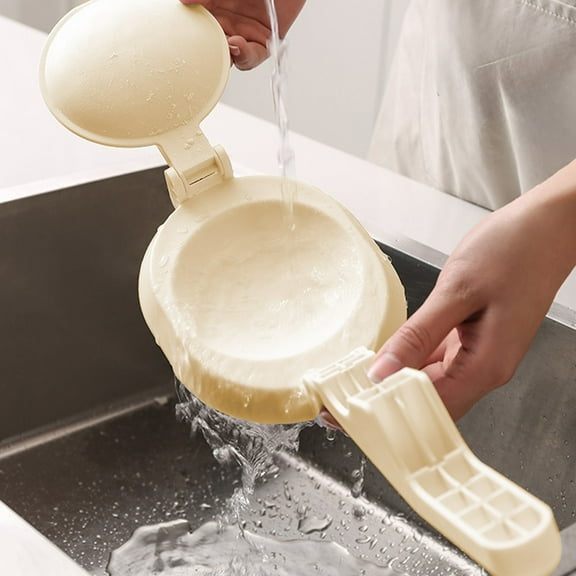 Dumpling Press Tool | Effortless Dumpling Maker | Plastic Kitchen Gadget | Quick Wrap Presser | Easy Clean | Home Cooking Aid | White | 1 Piece | 17.5x15x11cm | Meal Prep Helper