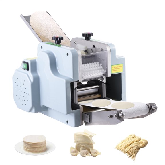 Dumpling Skin Maker Machine 110V 140W Electric Wonton Skins Maker 50-60pcs/Min Automatic Wrapper Maker for Home Kitchen Breakfast Shops Restaurant