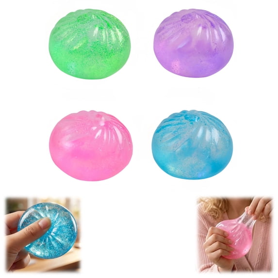 Slow Rising Squishing Dumpling, Dumpling Squeeze Toys, Realistic Food Squishies Relief Fidget Toys for Decompression Anxiety Relaxation (1PCS Random)