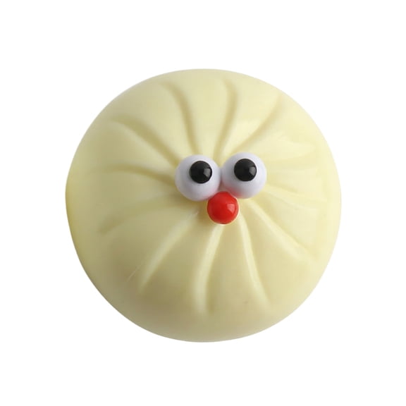 Dumpling Squeeze Stress Reliever, Soft Bun-Shaped Decompression Fidget, Cute Dim Sum Squeeze Pal for Anxiety Relief Birthday Gift, Yellow