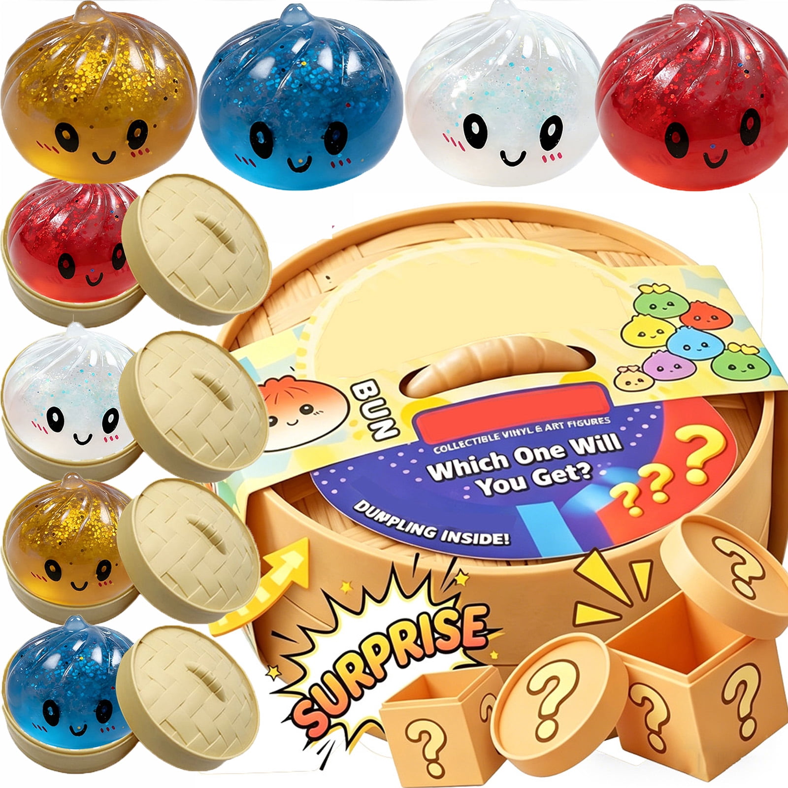 Dumpling Squish Jumbo dumpling Squeezy Stress Toy Giant Slow Rising ...