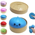 thumbnail image 1 of Dumpling Squishies, Glitter Dumpling Mystery Box, Colorful Dumplings Stress Balls Fidget Sensory Toy, Stocking Stuffers with Food Steamer Stretchy Desk Toys, 1 of 9