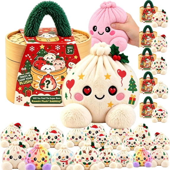 Dumpling Squishies Plush Stuffed for Family, Ultra Soft & Huggable Fabric, Ideal Gift for Famliy,C
