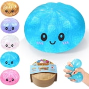 Rare Glitter Giant Dumpling Squeeze Toy, Slow Rising Sensory Fidget for Stress Relief and Focus, Quiet Desktop Gadget, 1PC