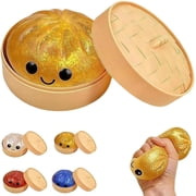 Dumpling Squishies Toys, Glitter Dumpling Mystery Box, Colorful Dumplings Stress Relief Balls Fidget Sensory Toys