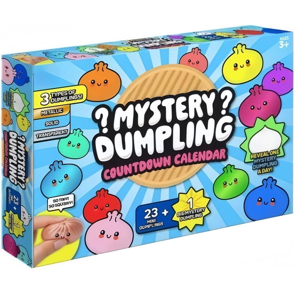 Dumpling Squishy, 2026 Squishy Dumpling Advent Countdown Calendar, 24 PCS Random Surprise Squishies Toys, Stress Relief Sensory Fidget Toy for Anxiety Relief Hand Relax, Birthday Gifts