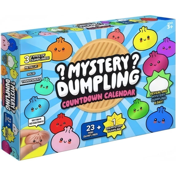 Dumpling Squishy, 2026 Squishy Dumpling Mystery Advent Countdown Calendar, 24 PCS Random Surprise Squishies, for Hand Relax, Birthday Gifts