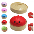 thumbnail image 1 of Dumpling Squishy, 4 Inch Dumpling Stress Ball, Soft Squeeze Decompression Dough, Stress Relief Ball (Red), 1 of 9
