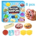 thumbnail image 1 of Dumpling Squishy Advent Calendar 2026, Cheese Butter Ice Cube Squishy Toys,8pcs Surprise Stress Balls Fidget Sensory Squeeze Toys for Kids Gifts Stress Relief, 1 of 8