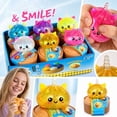 thumbnail image 1 of Dumpling Squishy Cat Ear Bun Slow Rising Toys, Glitter Filled Sensory Squeeze Fidget Toys Adult Desk Stress Relief, 1 of 6