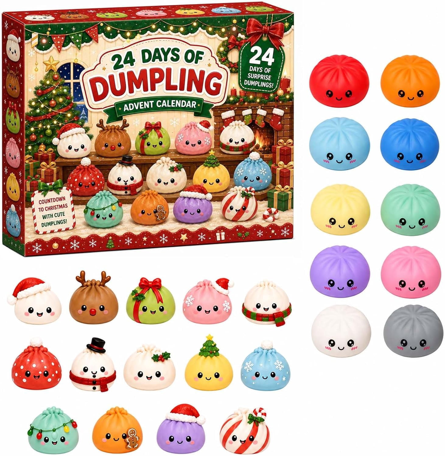 Christmas Squishy Advent Calendar 2026, Fidget Christmas Countdown